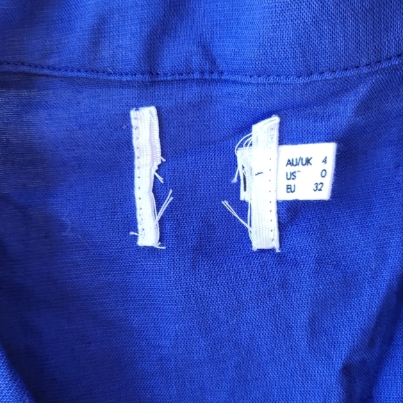 Princess Polly Blue Sinclair Button Front Pocket Oversized Romper Playsuit 0US - Picture 9 of 9